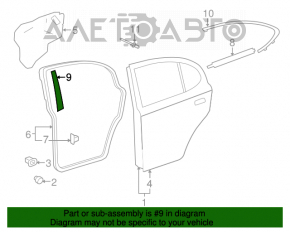 Накладка двери боковая задняя левая Lexus IS250 IS350 06-13