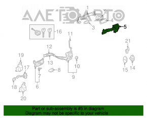 Mecanismul manetei ușii din față dreapta pentru Lexus IS250 IS350 06-13