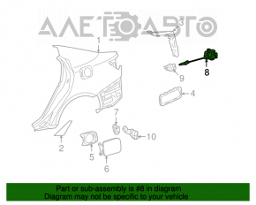 Замок лючка бензобака Lexus IS250 IS300 IS350 06-13