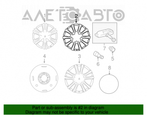 Roată de 18 inch x 8,5J ET50 5*114.3 pentru Lexus IS250 05-08 cu o bordură ușoară