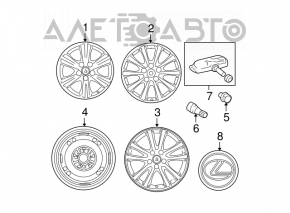 Roată de 18 inch x 8,5J ET50 5*114.3 pentru Lexus IS250 05-08 cu o bordură ușoară