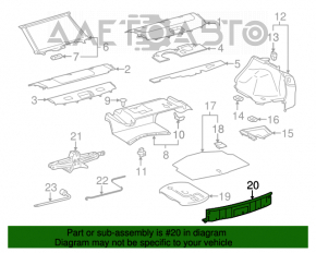 Capac portbagaj Lexus IS250 IS350 06-13 negru, zgarieturi