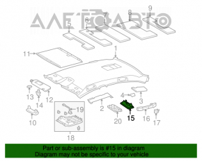 Plafonul de iluminare pentru pasagerii Lexus IS250 IS300 IS350 06-13