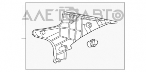 Накладка задней стойки правая Lexus IS250 IS350 06-13 беж