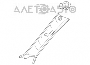 Capacul stâlpului frontal stâng Lexus IS250 IS350 06-09 gri