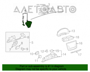 Conducta de aerisire dreapta pentru Lexus IS250 IS300 IS350 06-13