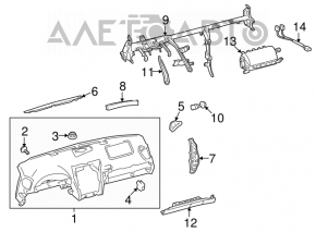 Panoul frontal al torpilei fără AIRBAG pentru Lexus IS250 IS300 IS350 06-08