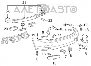 Absorbantul de bara spate pentru Lexus IS250 IS350 06-13