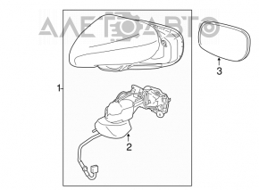 Зеркальный элемент правый Lexus ES350 07-09