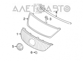 Grila cromata pentru radiatorul Lexus IS250 IS300 IS350 06-10, noua, neoriginala.