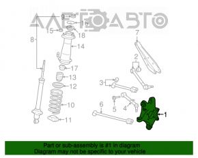 Butucul roții spate stânga pentru Lexus IS250 IS300 IS350 06-13 AWD cu senzor ABS.