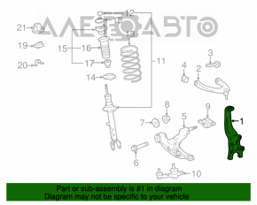 Capacul frontal dreapta Lexus IS250 IS300 IS350 06-13 RWD