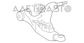 Maneta inferioara fata dreapta Lexus IS250 IS300 IS350 06-13 RWD nou original OEM