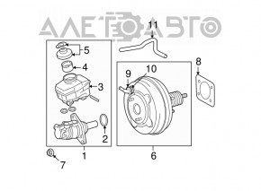 Amplificator de vidare pentru vacuum Lexus IS250 06-13 AWD