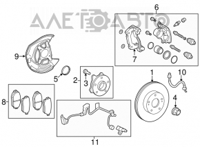 Disc frana fata dreapta Lexus IS250 06-13 nou original OEM