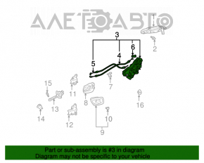 Замок двери задней правой Lexus RX300 98-03