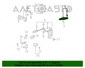 Ручка двери внешняя передняя правая Lexus RX300 98-03