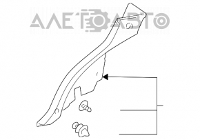 Накладка задней стойки правая Lexus RX300 98-03