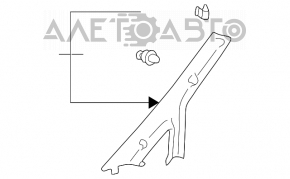 Накладка передней стойки правая Lexus RX300 98-03 бежевая