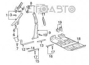 Накладка порога передняя правая внутренняя Lexus RX300 98-03