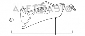 Перчаточный ящик, бардачок Lexus RX300 98-03 серый