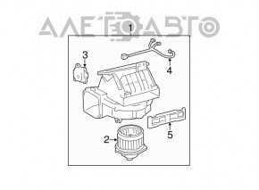 Corpul ventilatorului este gol, partea dreaptă a unui Lexus RX300 98-03