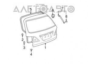 Garnitura de cauciuc pentru usa portbagajului Lexus RX300 98-03