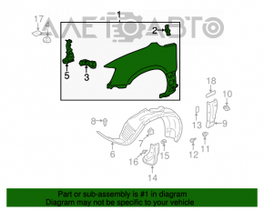 Aripa din față stânga pentru Lexus RX300 98-03