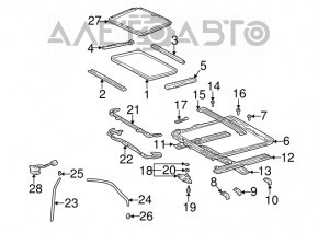 Mecanismul de deschidere a portbagajului pentru Lexus RX300 98-03