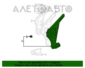 Четверть передняя левая Lexus RX300 98-03 золотая примята