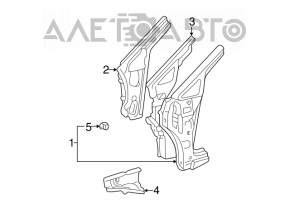 Четверть передняя левая Lexus RX300 98-03 золотая примята