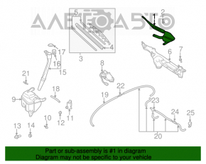 Поводок дворника левый Lexus RX300 98-03