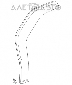 Уплотнитель двери передней правой Lexus RX300 98-03