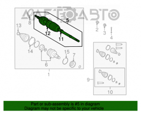 Ax cu roți față dreapta pentru Lexus RX300 98-03 AWD