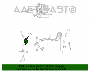 Buclele ușii din spate dreapta superioară pentru Lexus RX300 RX330 RX350 RX400h 04-09.