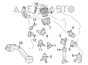 Amortizor motor Toyota Highlander 08-13 hibrid