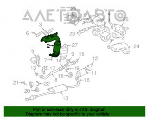 Коллектор выпускной передний с катализатором Lexus RX350 06-09