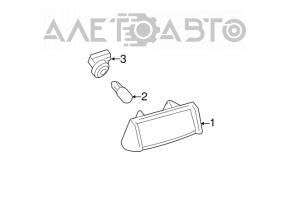 Iluminarea numărului de pe bara din spate a mașinii Lexus Hs250h 10-12, nou, original OEM.