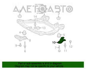 Лопух переднего подрамника задний правый Lexus RX300 RX330 RX350 RX400h 06-09