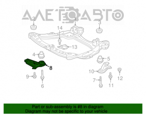 Лопух переднего подрамника передний правый Lexus RX300 RX330 RX350 RX400h 06-09