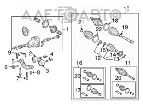 Ax cu semiasa spate dreapta pentru Lexus RX300 RX330 RX350 04-09