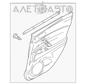 Обшивка двери карточка задняя левая Mazda3 MPS 09-13