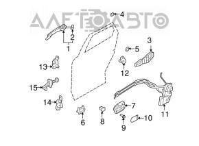 Buclea ușii inferioare din spate stânga Mazda CX-7 06-09