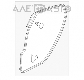 Уплотнитель двери задней правой Mazda3 MPS 09-13