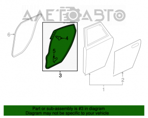 Уплотнитель двери задней левой Mazda3 MPS 09-13