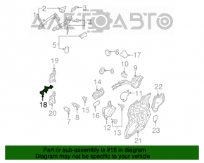 Ограничитель двери задней правой Mazda3 MPS 09-13