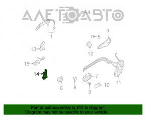 Buclea ușii din spate dreapta inferioară Mazda CX-7 06-09