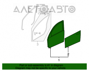 Дверь голая передняя правая Mazda3 MPS 09-13