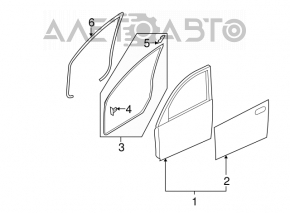 Дверь голая передняя правая Mazda3 MPS 09-13