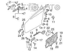 Ручка двери внешняя передняя левая Mazda3 MPS 09-13